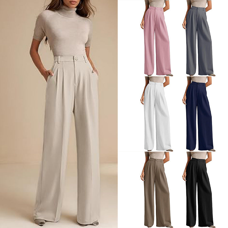 Amélie High-Waist Wide-Leg Trousers